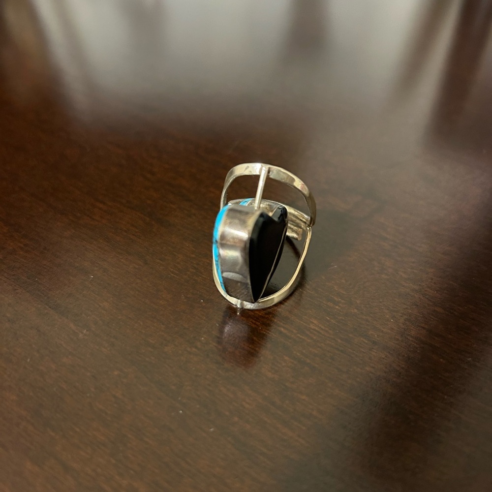 Double Sided Sterling Silver Ring - image 2